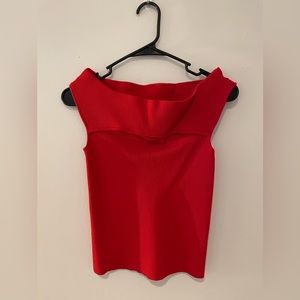 Express X Olivia Culpó Red Crop Top
